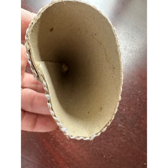 Vintage Christmas Angel Vintage Jute Tree Topper Angel Cardboard Cone Burlap Pri - Picture 3 of 3